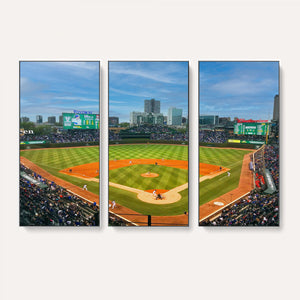 Wrigley Field Chicago Cubs Panoramic Canvas Print –