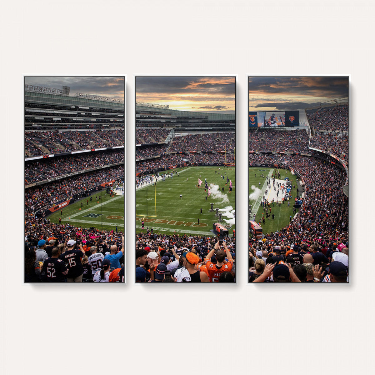 Chicago Bears Soldiers Field Wall Art Canvas Print – Framed