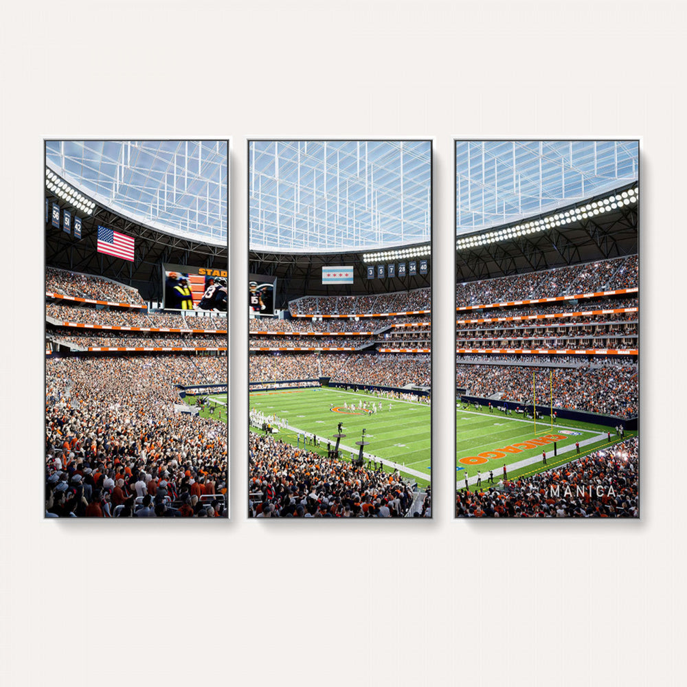 Chicago Bears Soldiers Field Wall Art Canvas Print – Framed