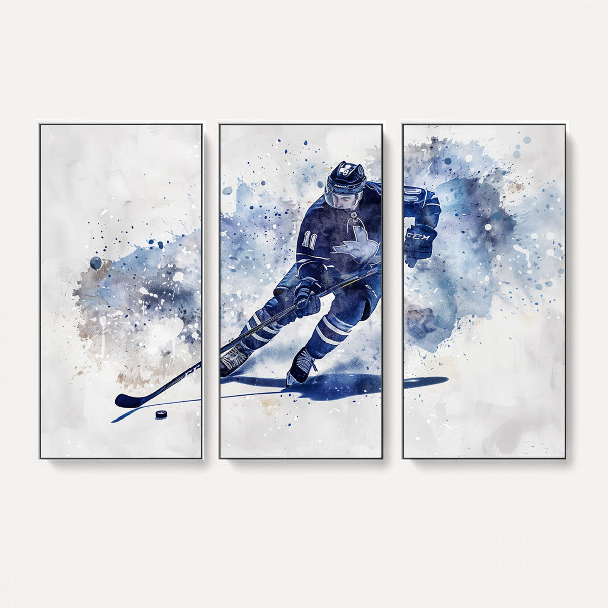 Hockey Player Wall Art Canvas Print - Sports-Inspired