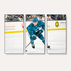 San Jose Sharks Ice Hockey Player Wall Art Canvas Print