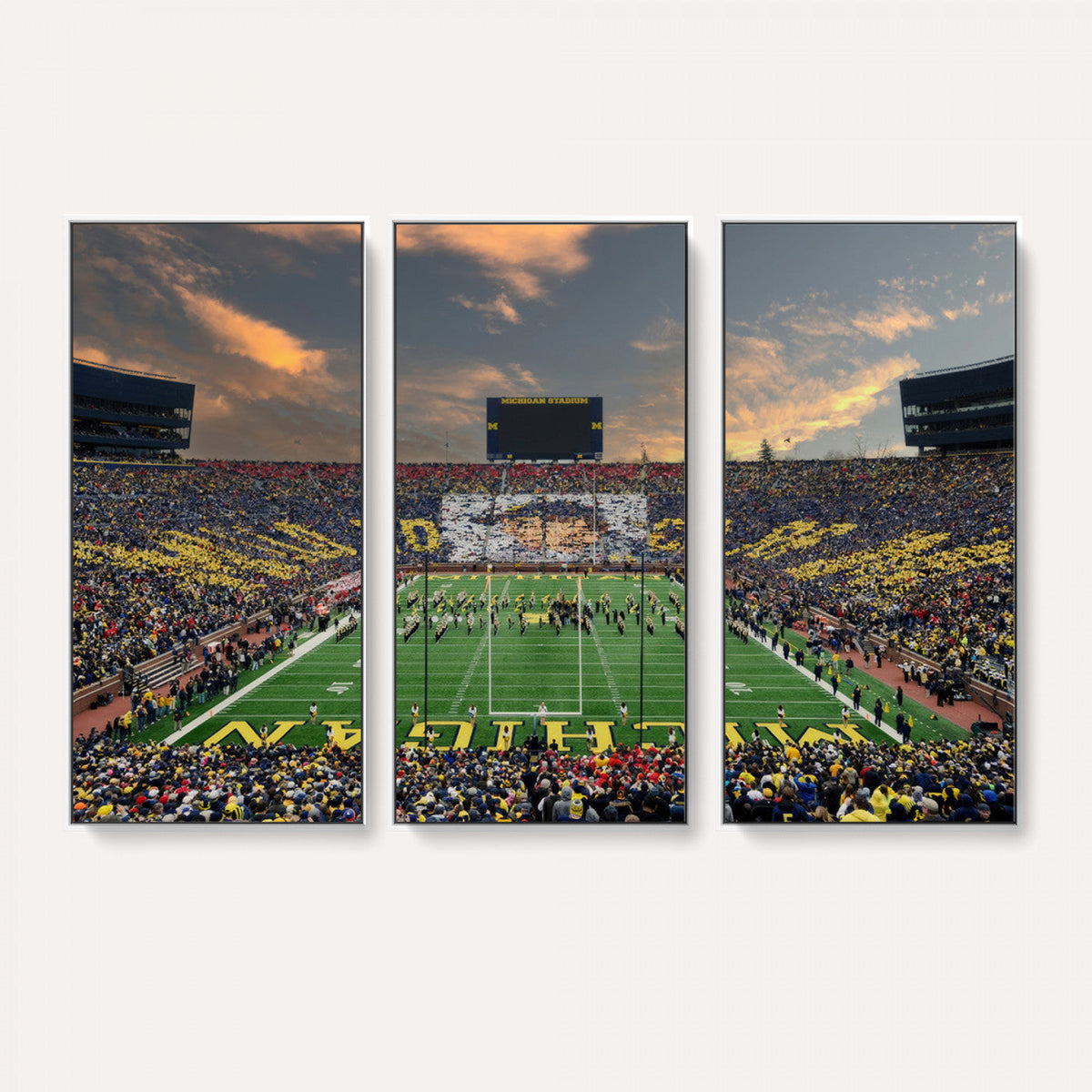 University of Michigan Wolverines Print Canvas, Football