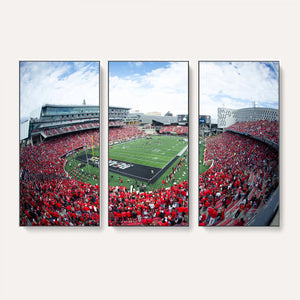 Cincinnati Bearcats Football Team Print - Nippert Stadium Wall Art Canvas Print