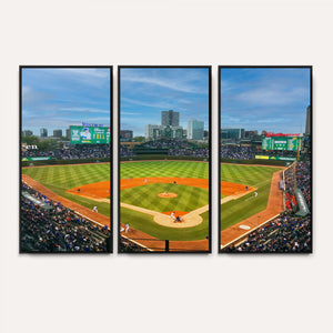 Wrigley Field Chicago Cubs Panoramic Canvas Print –