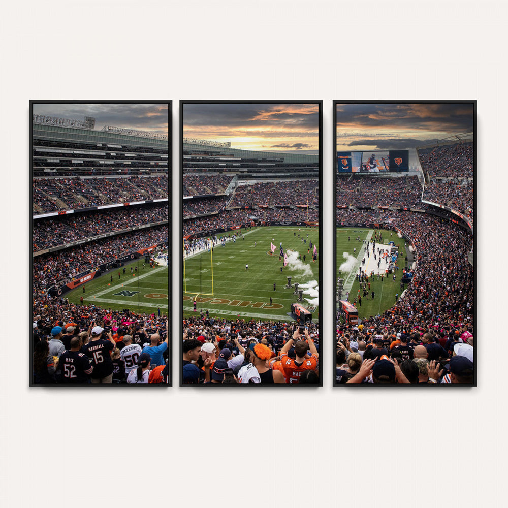 Chicago Bears Soldiers Field Wall Art Canvas Print – Framed