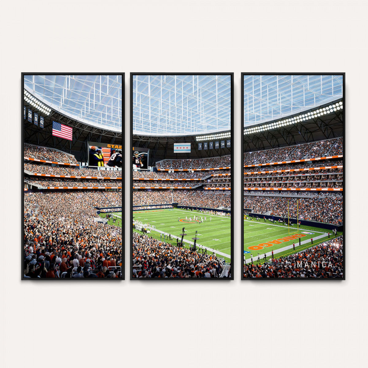 Chicago Bears Soldiers Field Wall Art Canvas Print – Framed