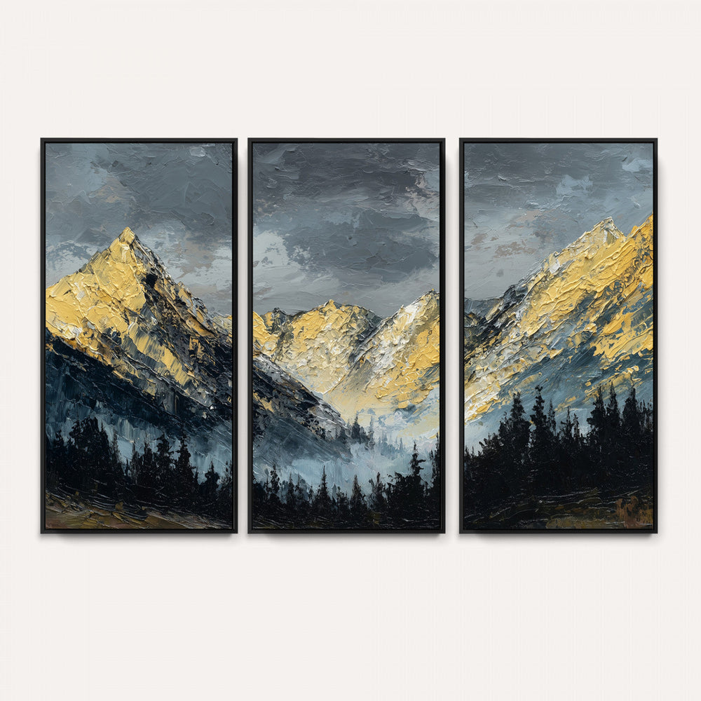 Abstract Mountain Wall Art Canvas Print Modern Landscape Painting Print