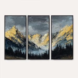 Abstract Mountain Wall Art Canvas Print Modern Landscape Painting Print