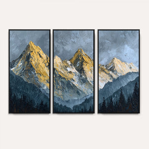 Abstract Mountain Wall Art Canvas Print Modern Landscape Painting Print