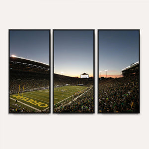 Oregon Ducks Football Team Print - Eugene Autzen Stadium