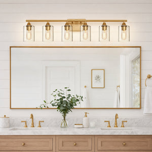 6-Light Brushed Bathroom Lighting