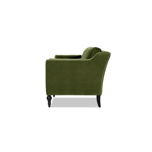 Josephine 84.5" Upholstered Modern Sofa, Olive