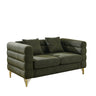 Oversized 2 Seater Sectional Sofa With Deep Seating And 2 Pillows