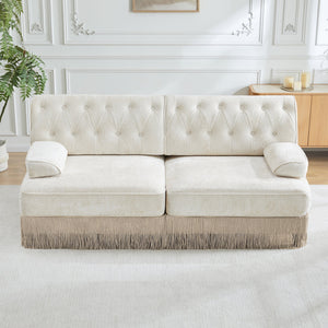 Soft Velvet Chesterfield Style Sofa