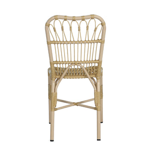 7-Piece Outdoor Dining Set for 6 with Acacia Wood Table & Rattan Chairs