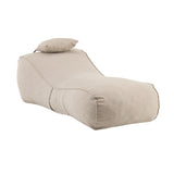 Lemoore Outdoor Bean Bag Lounge Chair with Ergonomic Design in Dark Beige Olefin