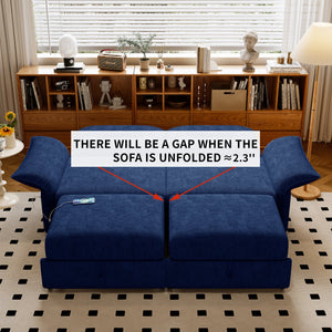 Multi-Functional 85-Inch Convertible Sofa Bed
