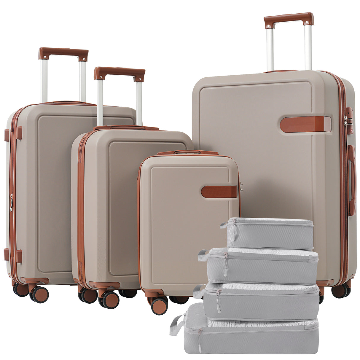 4-Piece-Luggage-Set-with-Compression-Packing-Cubes-for-Suitcase-Expanable-Spinner-Wheels-Lightweight-Suitcase-with-TSA-Lock-16-IN+20IN+24IN+28IN-Luggage-Sets