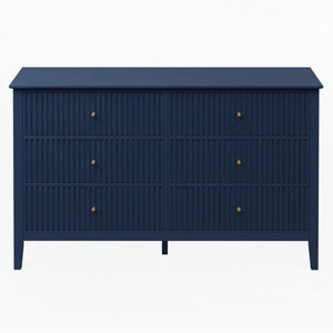 Modern 6 Drawer Fluted Dresser