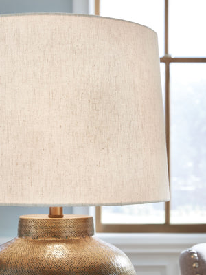 Madney - Metal Table Lamp - Antique Gold Finish