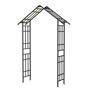 Metal Garden Arch with Adjustable Width for Climbing Plants