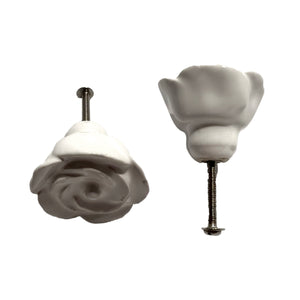 Ceramic flower cabinet knobs 6 pack knobs for cabinets and drawers, closet door knobs,  drawer pulls and knobs with mounting screws