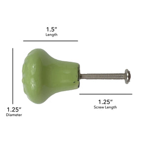 Ceramic embossed  cabinet knobs 6 pack knobs for cabinets and drawers, closet door knobs, drawer pulls and knobs with mounting screws