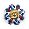Ceramic floral scallop cabinet knobs 6 pack knobs for cabinets and drawers, closet door knobs, drawer pulls and knobs with mounting screws