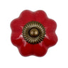 Ceramic scallop cabinet knobs 6 pack knobs for cabinets and drawers, closet door knobs, drawer pulls and knobs with mounting screws