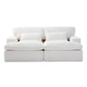 Double Chaise Lounge Chair, Oversized Upholstered Sleeper Cloud Couch