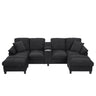 Modern U-Shaped Sectional Sofa With Storage Ottomans