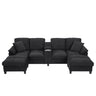 Modern U-Shaped Sectional Sofa With Storage Ottomans