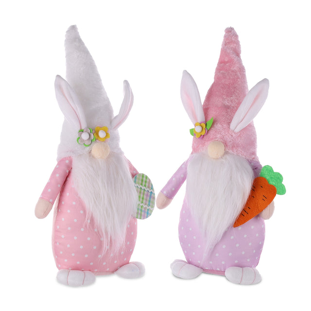 Plush-easter-bunny-gnome-shelf-sitter-(set-of-2)-Easter-Decor