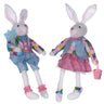 Plush-plaid-easter-rabbit-shelf-sitter-(set-of-2)-Easter-Decor