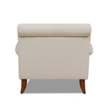 Cobaltex Upholstered Arm Chair with Metal Casters and Rolled Arms - Accent Chairs