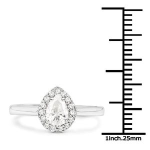 14K White Gold 0.64 Carat Genuine White Diamond Ring