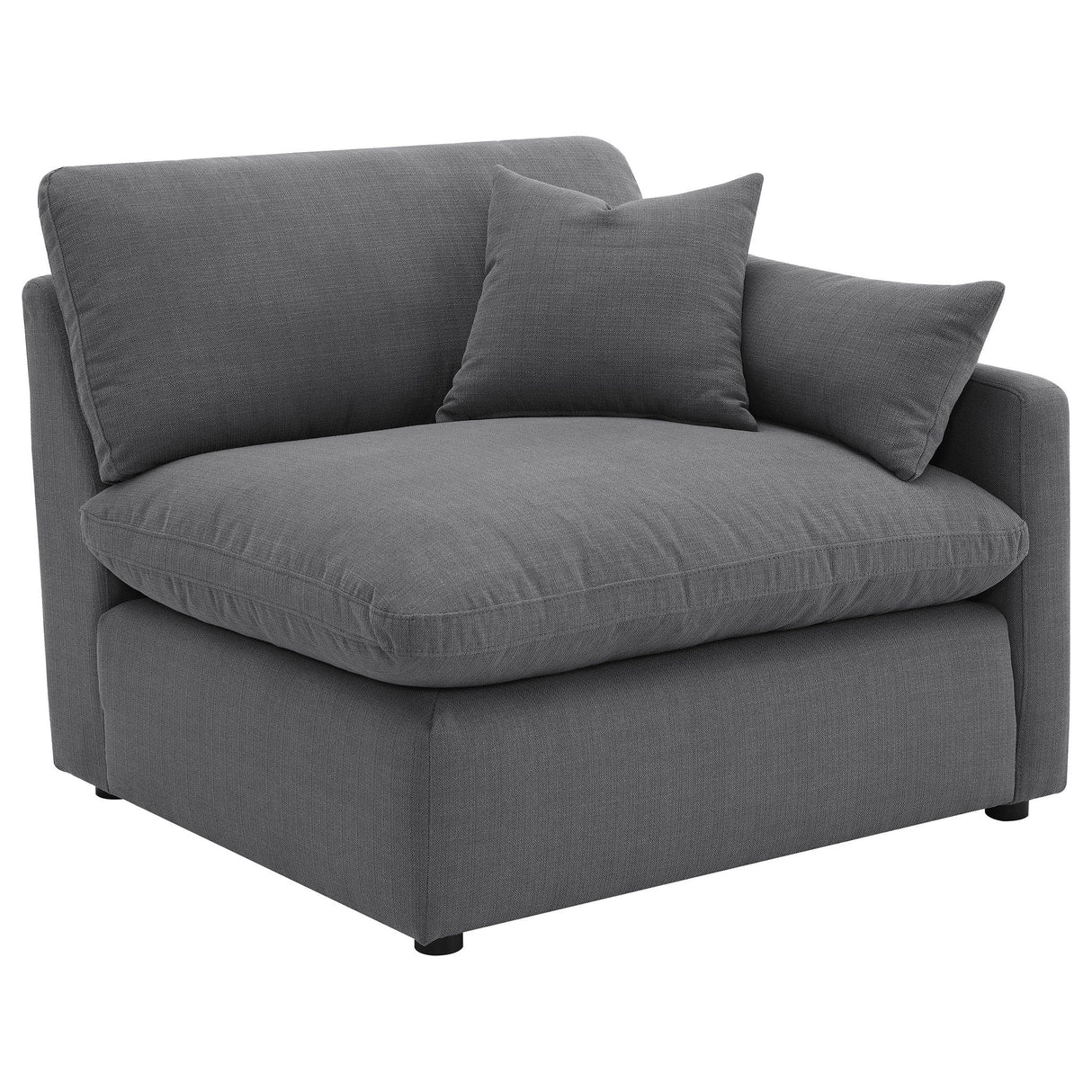 Hobson 4-piece Upholstered Modular Sectional Sofa Charcoal