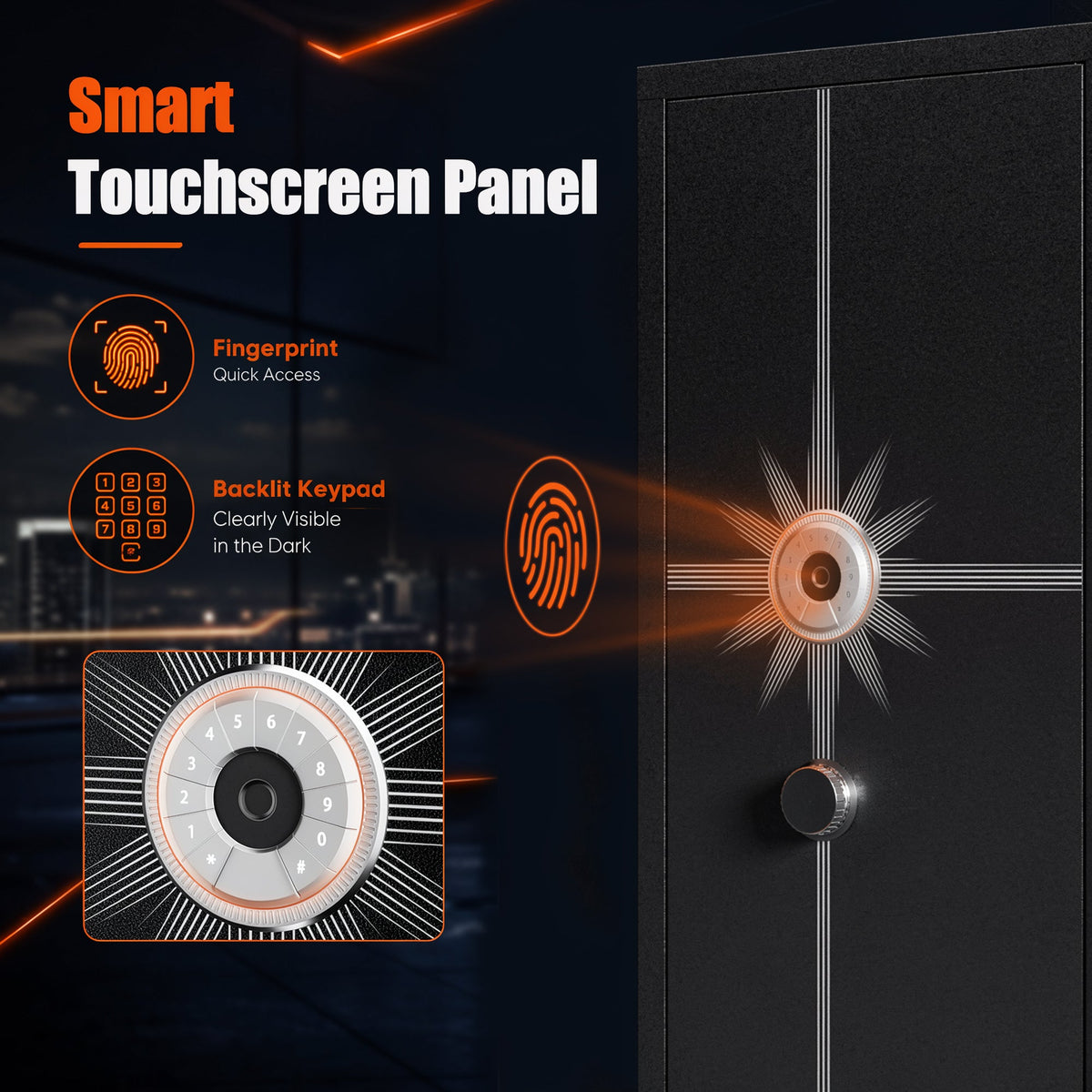 Biometric Large Gun Safe with Fingerprint Password Lock