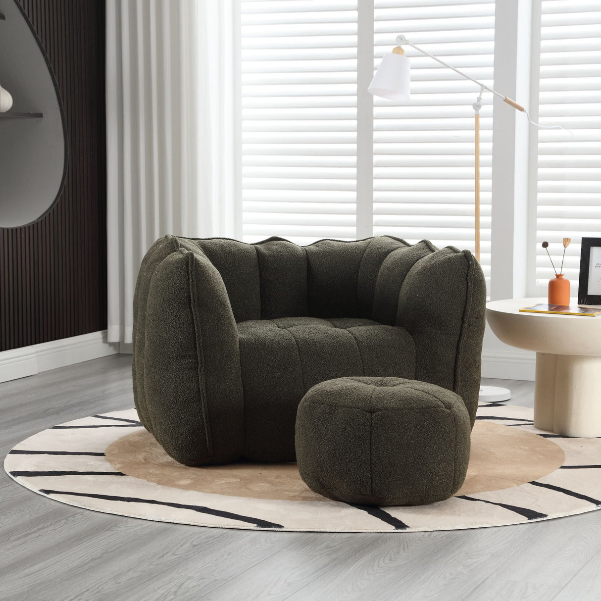 Soft Bean Bag Chair With High Resilient Foam