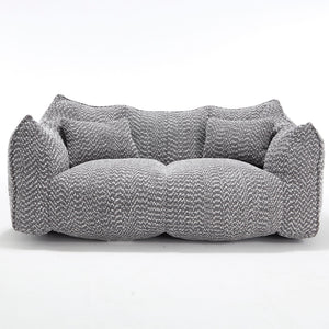 Comfortable Dual Beanbag Chair With High Resilience Foam Core For 2 People