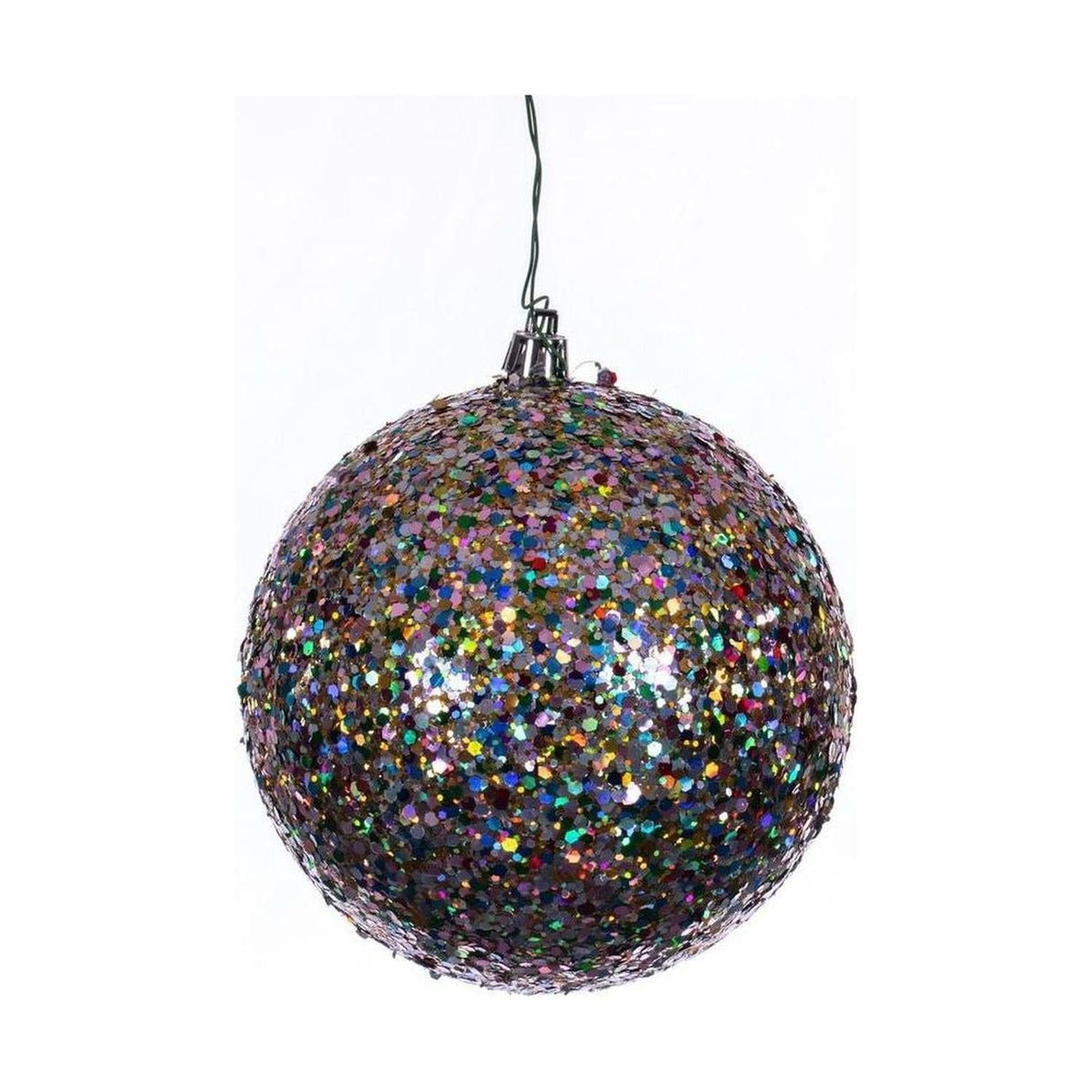 4.75" Multi-color Sequin Glitter Ball Ornament (Set of 4)
