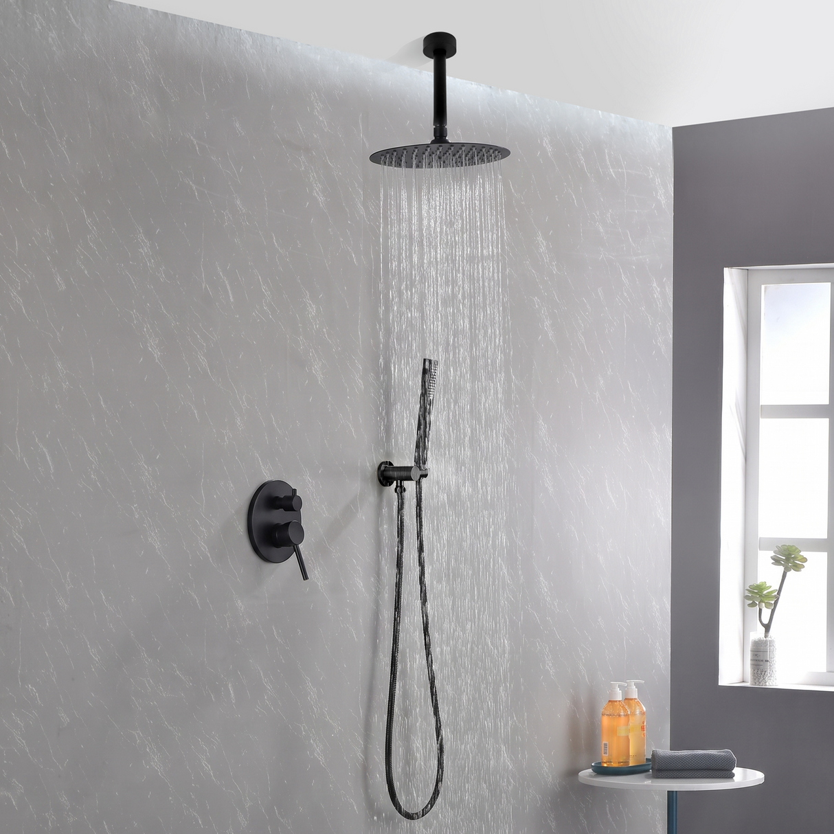 Matte Black Shower System