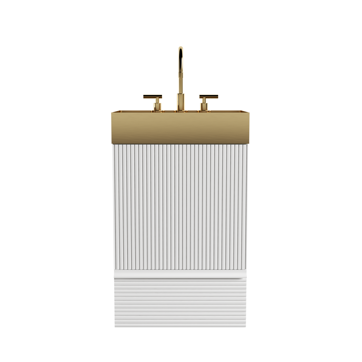 Gada 20" Striped Velvet Bathroom Vanity