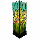 18" Tiffany Style Dragonfly Dark Brown Base Table Lamp