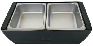 REVO HALF Size Pan Set |  Stainless Steel 4" deep | Two 1/2 Size food pans