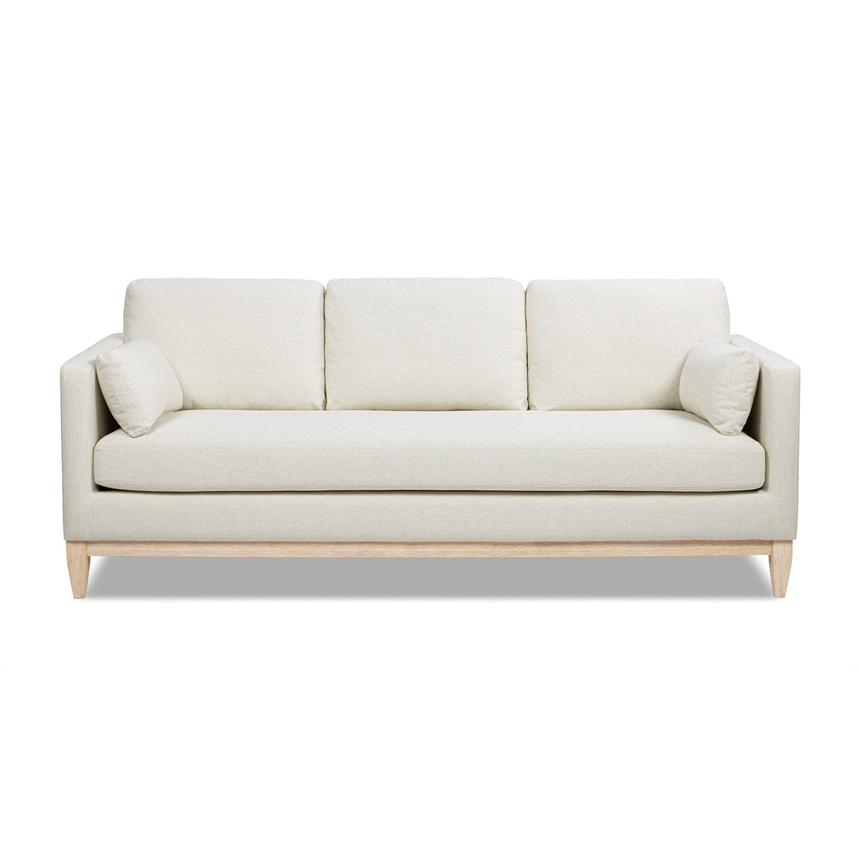 Knox 84' Modern Farmhouse Sofa, Flax White Linen