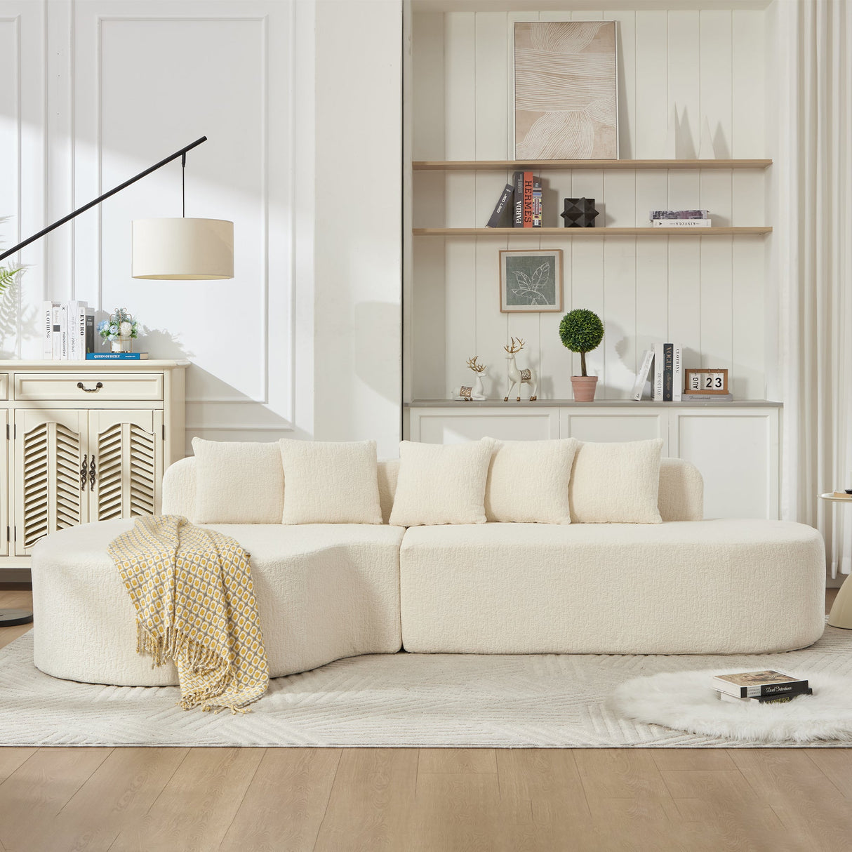 Boneless Couches for Living Room - White