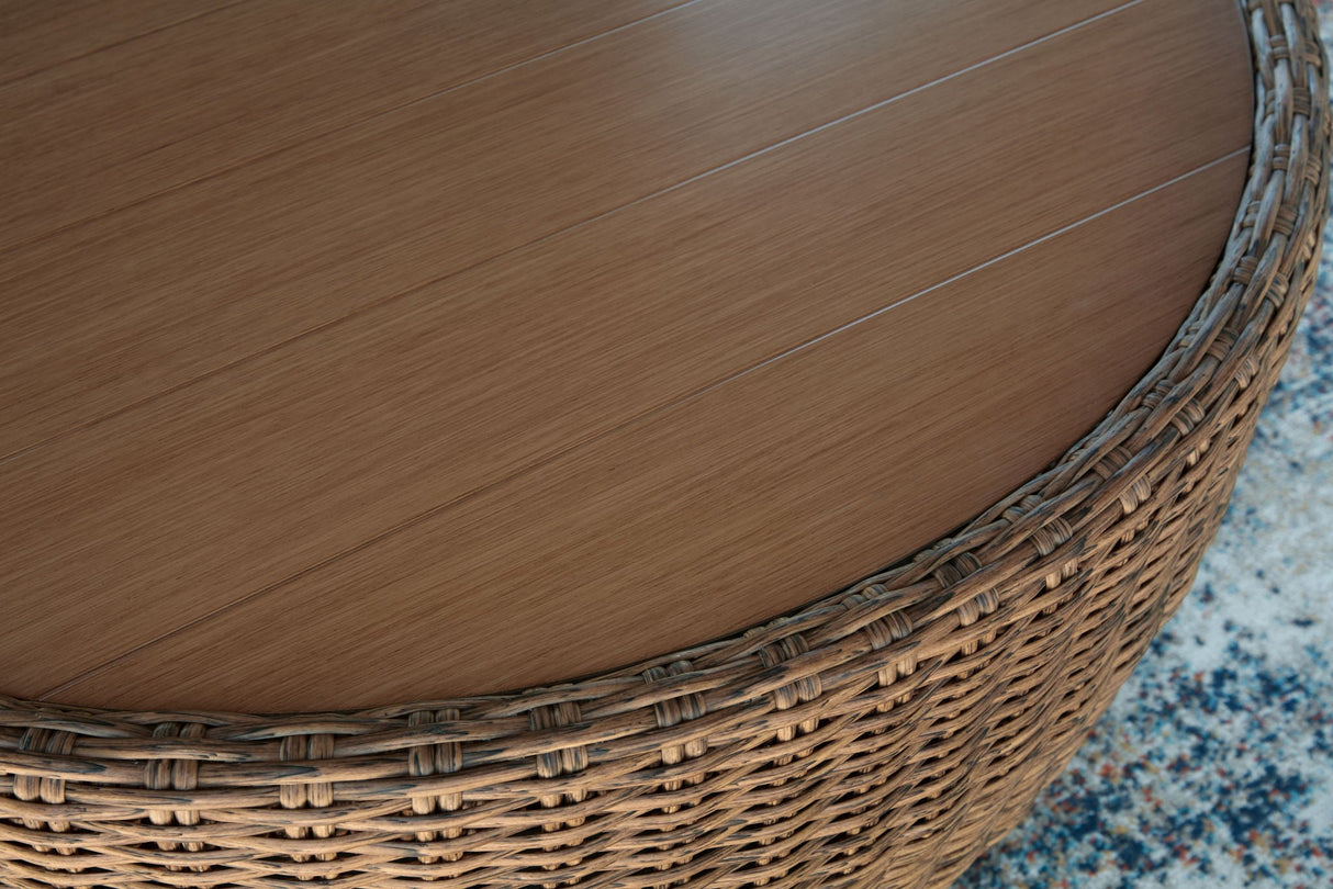 Double Point - Round Cocktail Table - Beige