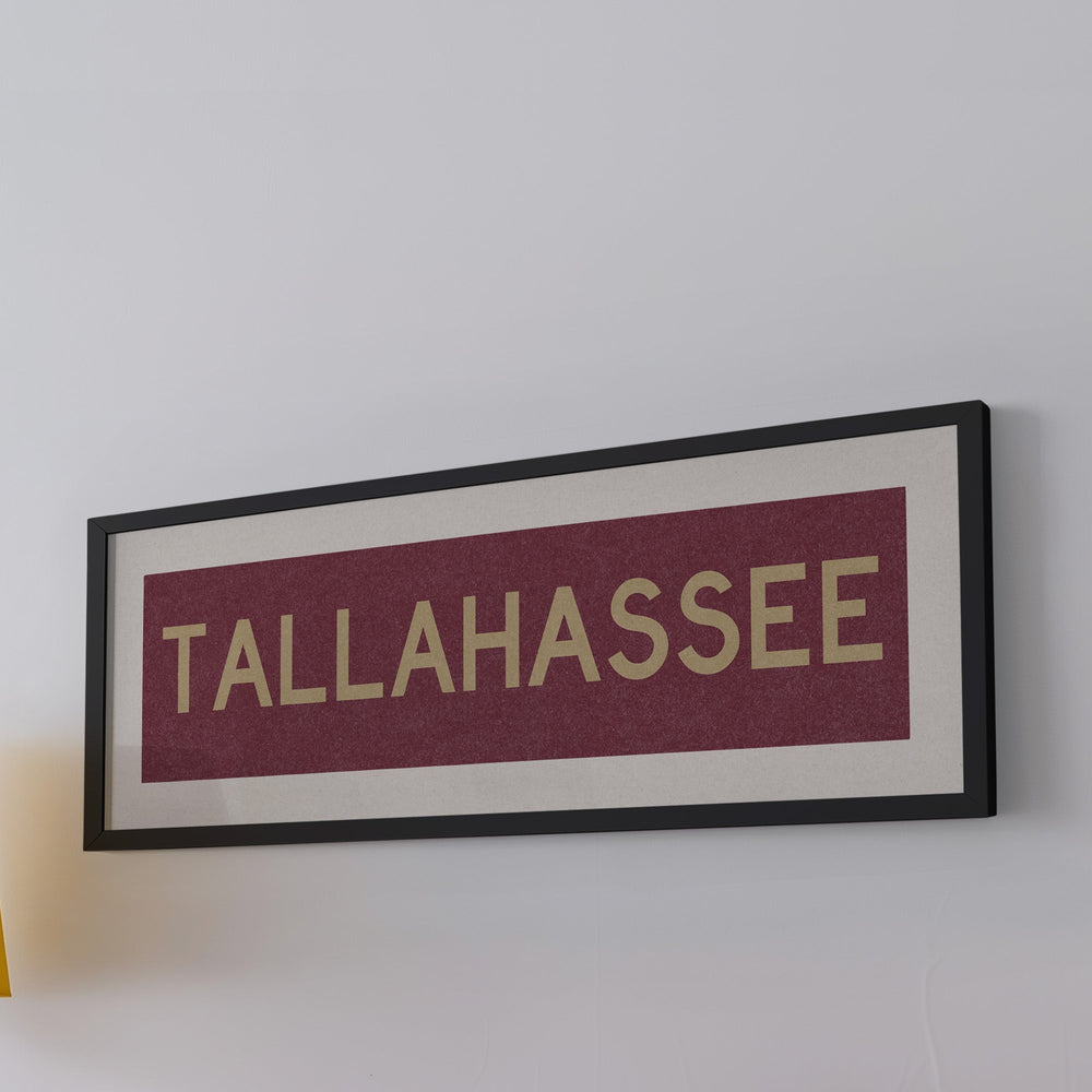 Framed Tallahassee Garnet Bus Scroll