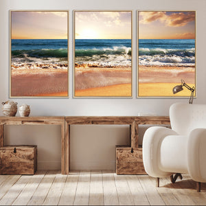 Serene Beach Path Canvas Art, Giclee Canvas Print with